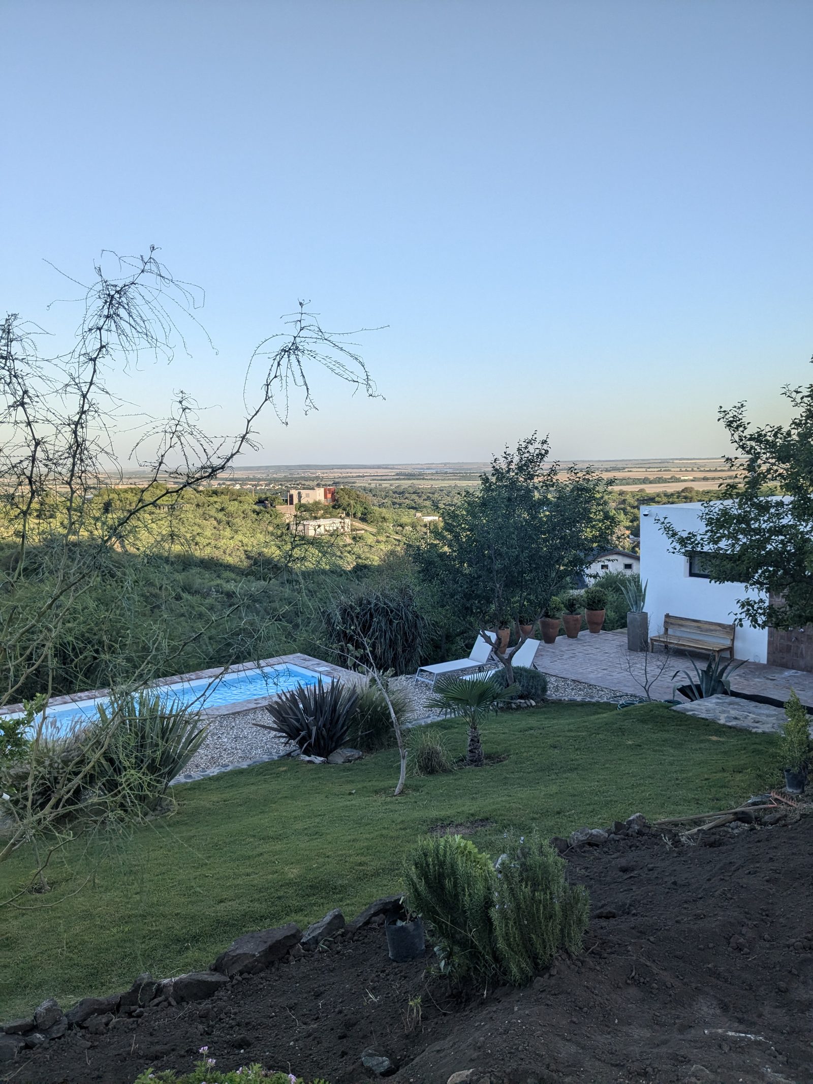 House, pool and valley view